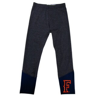 Girls Contrast Leggings - Charcoal